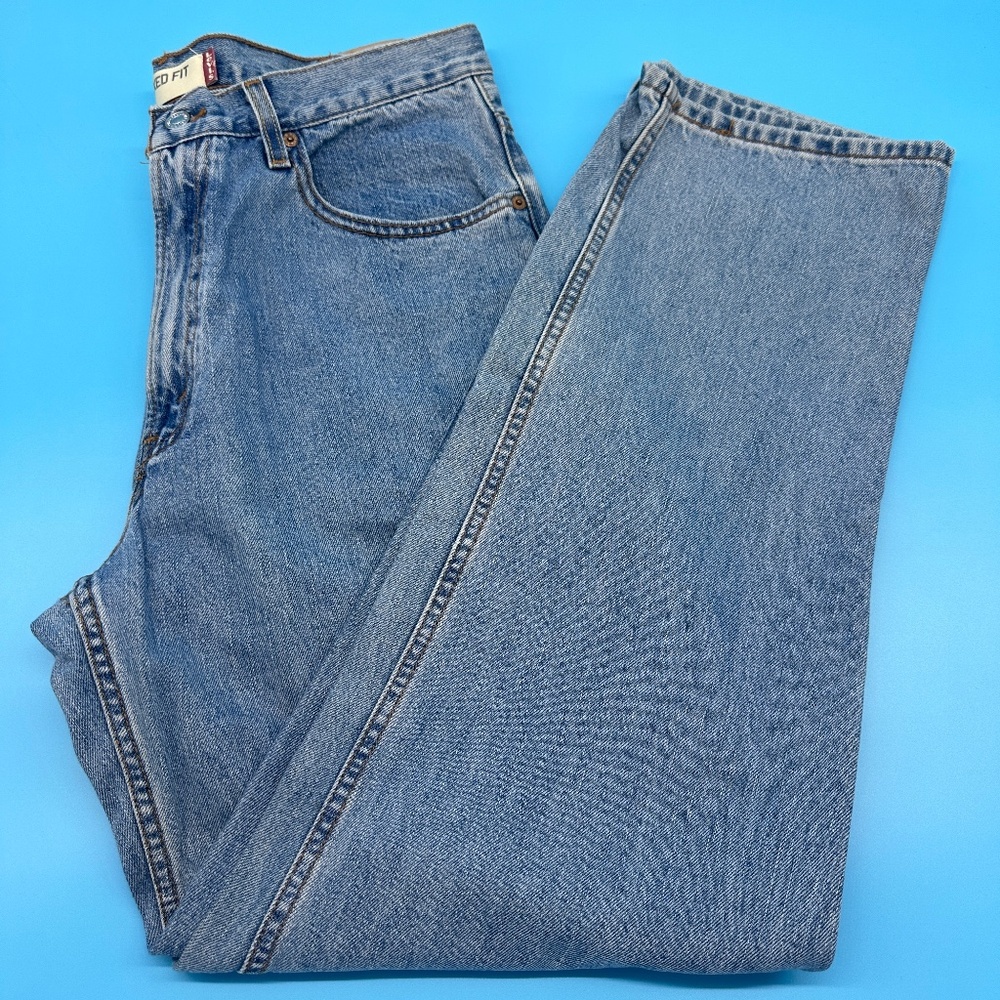 Levi's Relaxed Fit 550 Denim Jeans Sits At Waist Tapered Leg Men's 38x34 - Picture 5 of 10